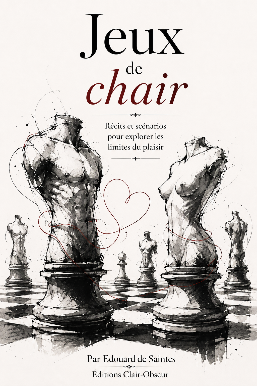 Découvrez la couverture de notre premier livre - Jeux de chair